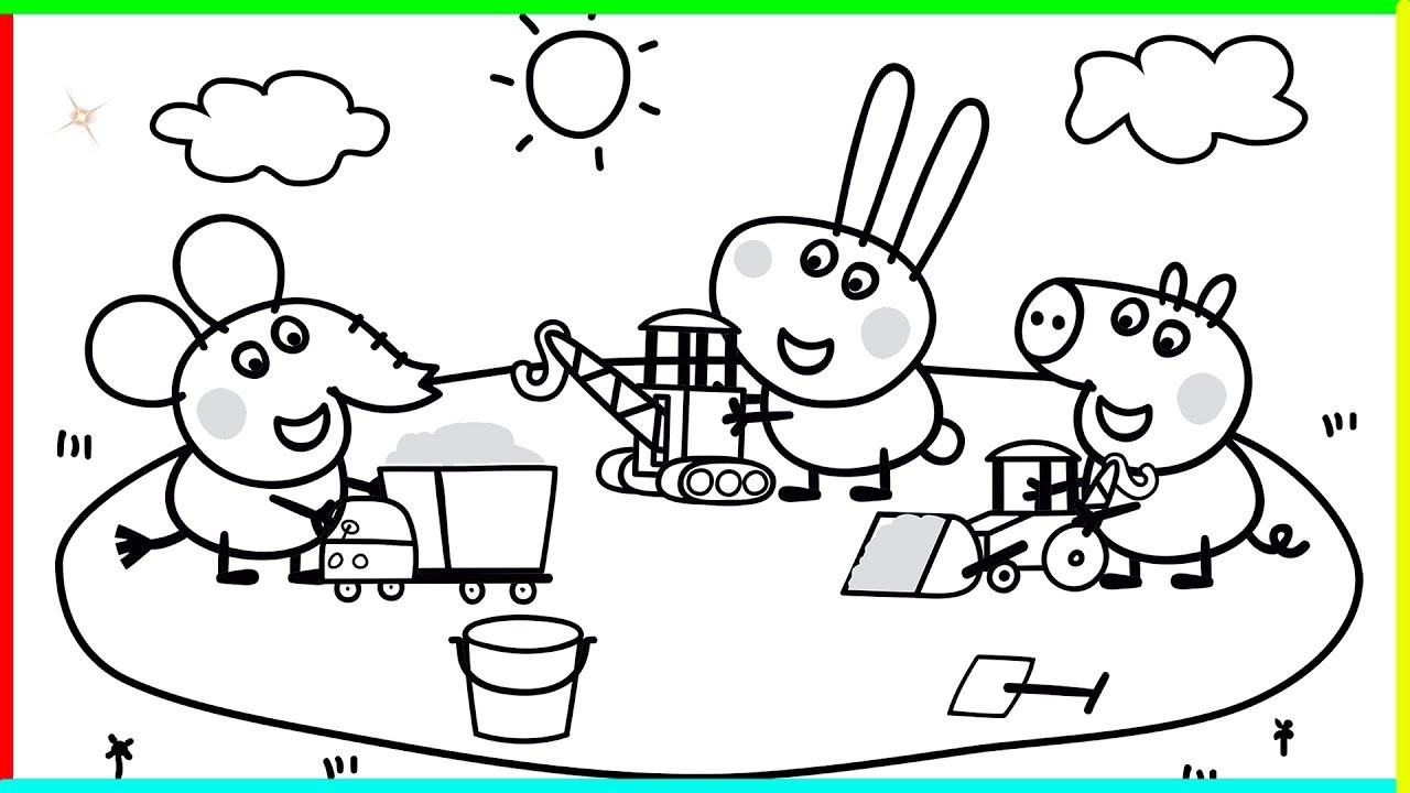 Fortune Peppa Pig Coloring Pages And Friends Fototo Me