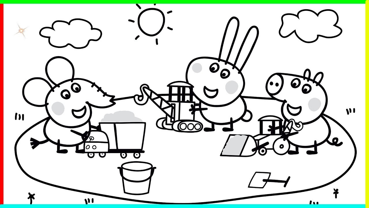 New Peppa Pig Coloring Pages Pdf Collection Free Book In