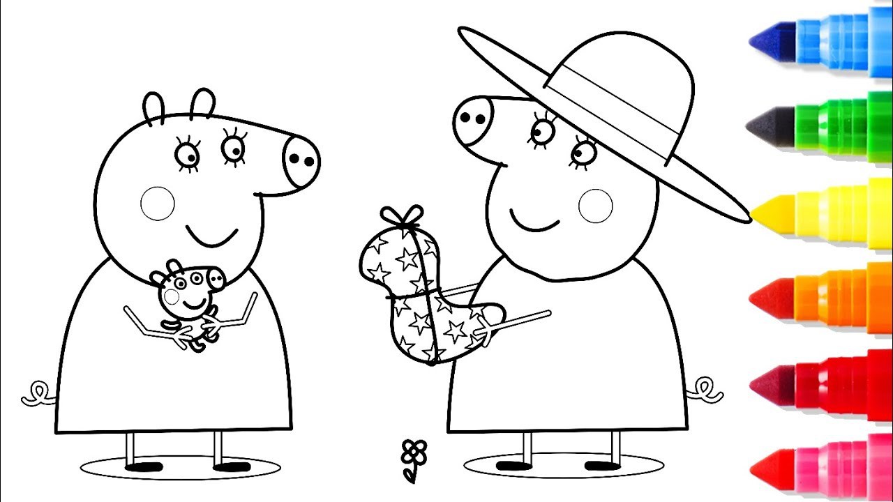 Peppa Pig Baby Evie Colouring Pages Peppa Pig Baby Evie Colouring Pages