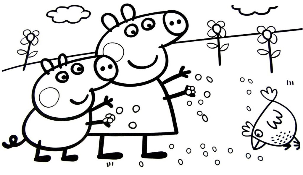 Peppa Pig Spring Coloring Book | BubaKids.com