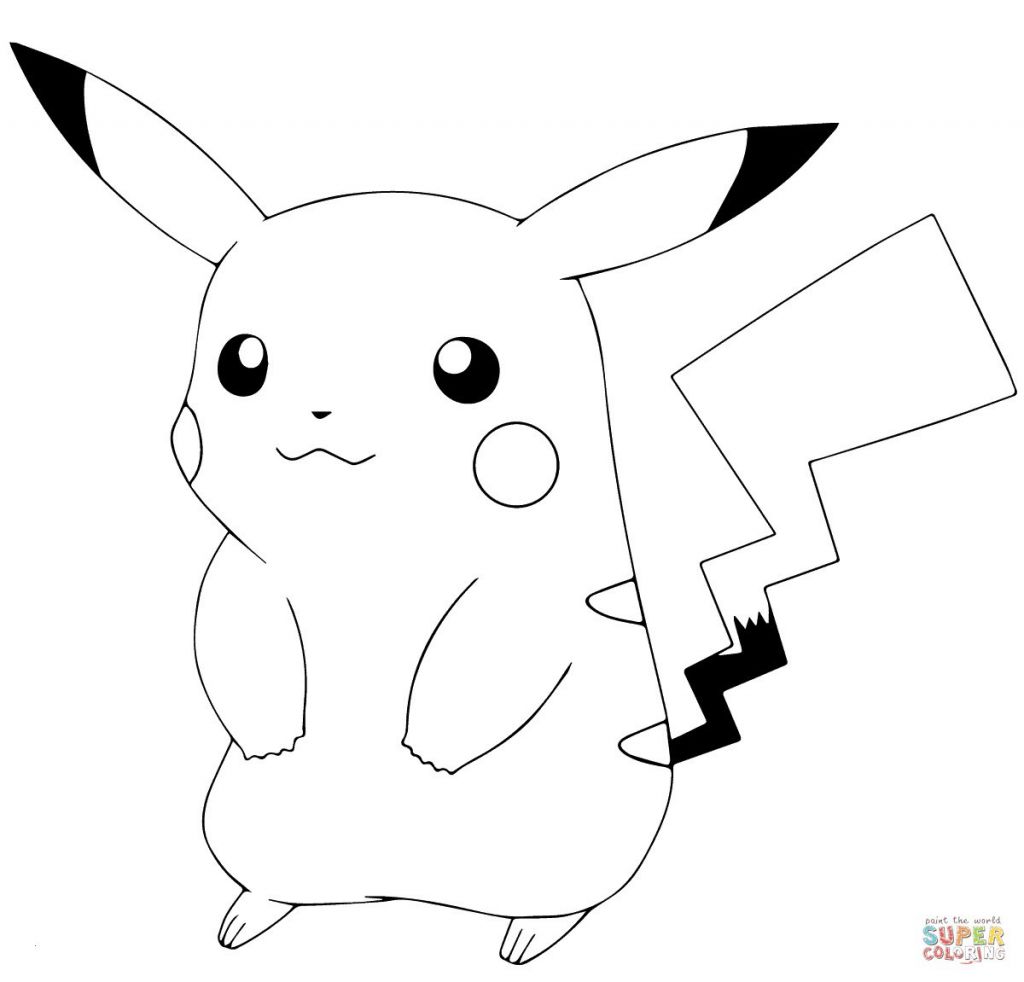 Pikachu Face Coloring Page - BubaKids.com