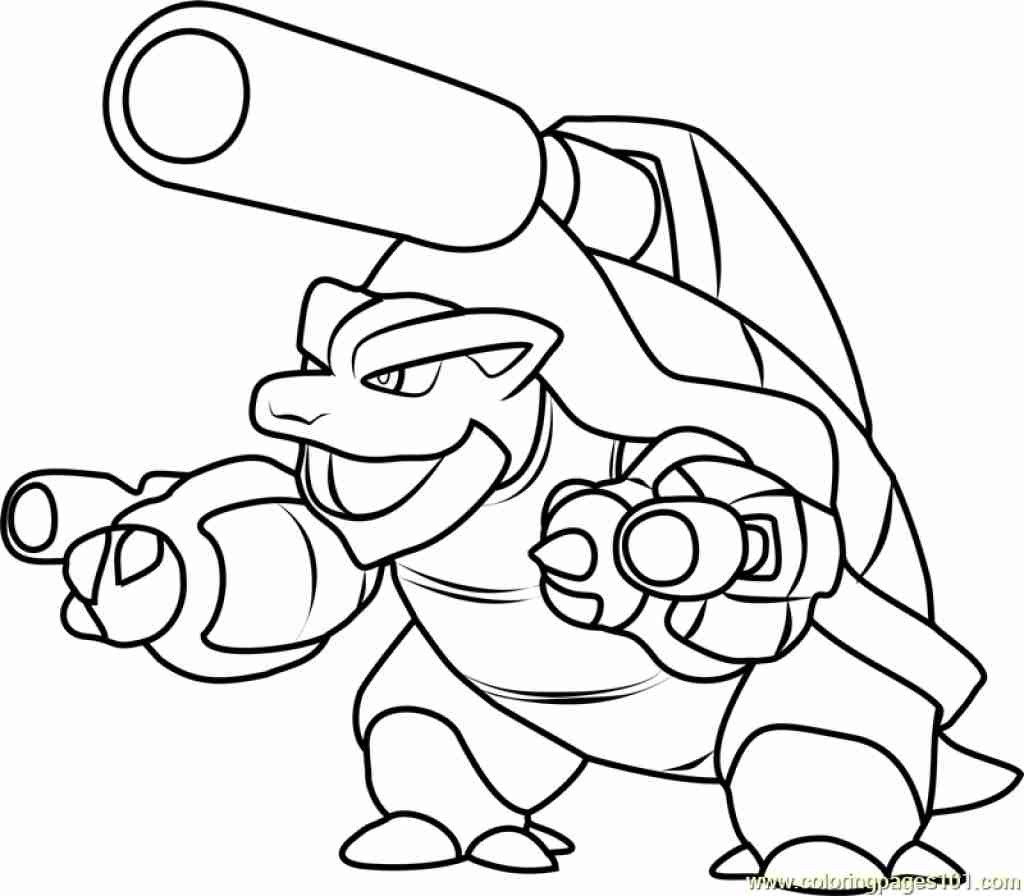 Mega Blastoise Ex Coloring Page For Kids Pokemon Pages Cartoons