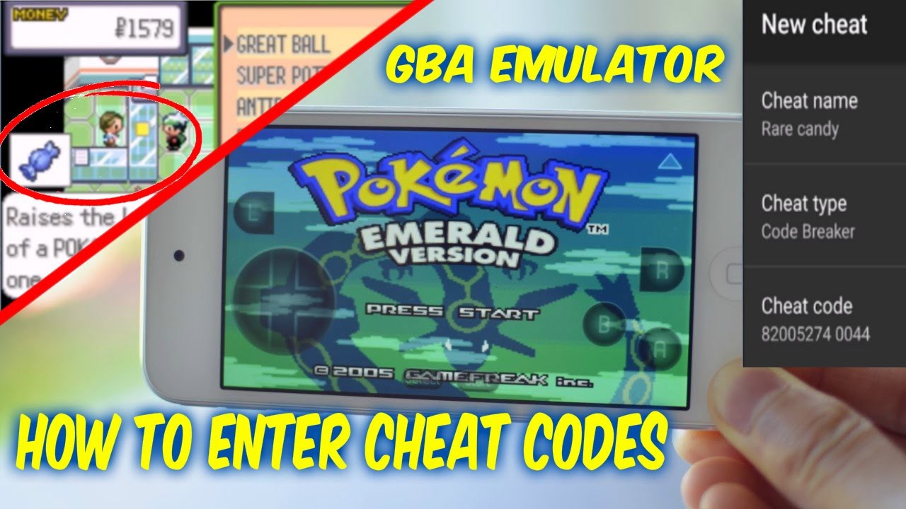 How To Enter Cheat Codes Into GBA Emulator Pokemon Emerald
