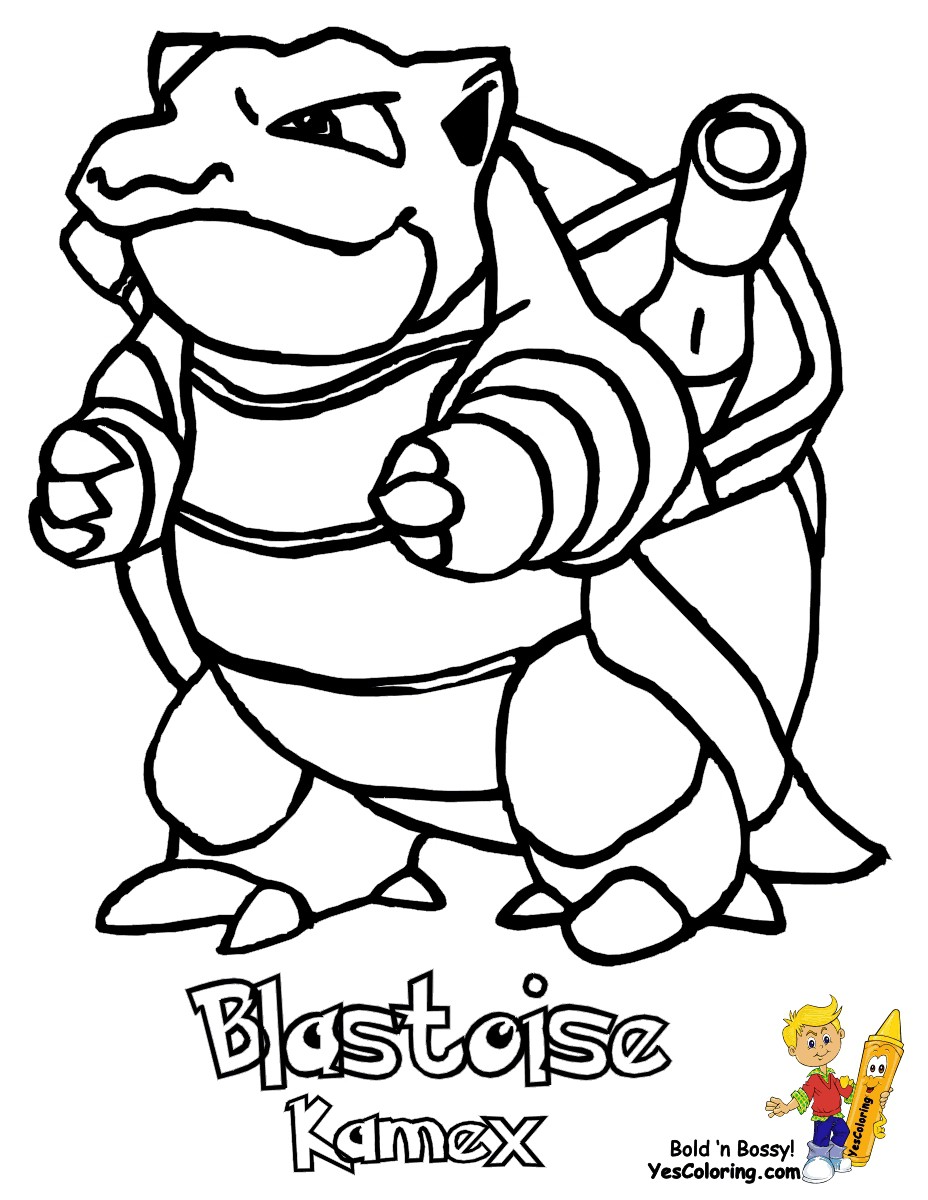 New pokemon coloring pages blastoise 2