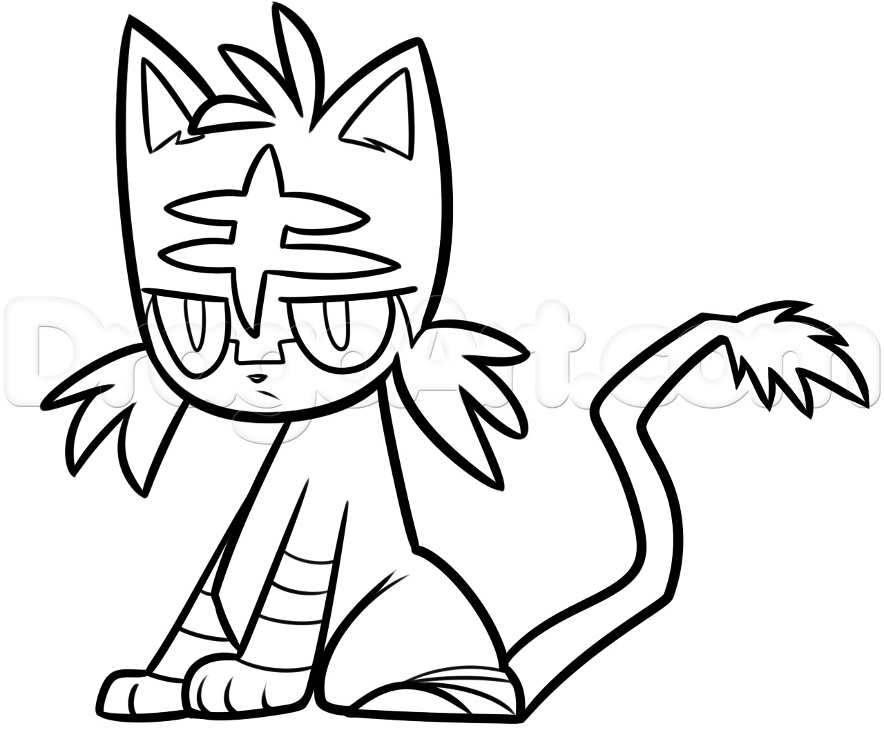 Now Litten Coloring Pages Pokemon Drawing ClipartXtras