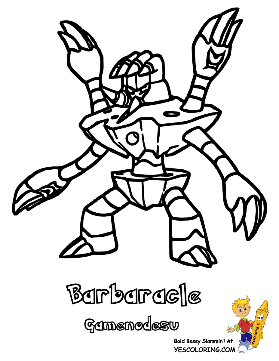 Print Out Pokemon Barbaracle Coloring