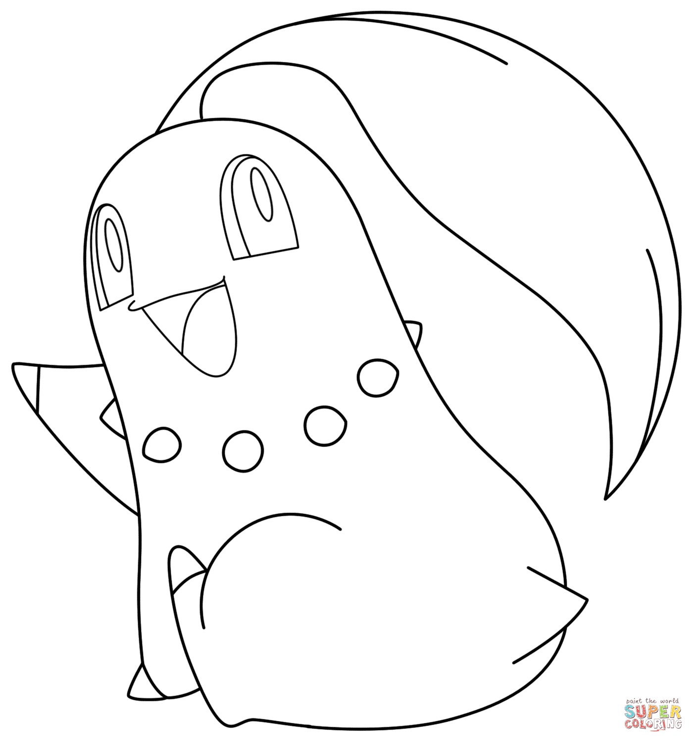 the Chikorita Pokemon coloring pages