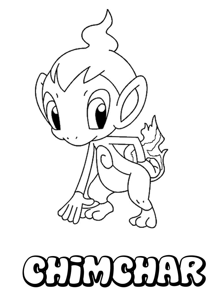 free coloring pages pokemon chimchar Google Search