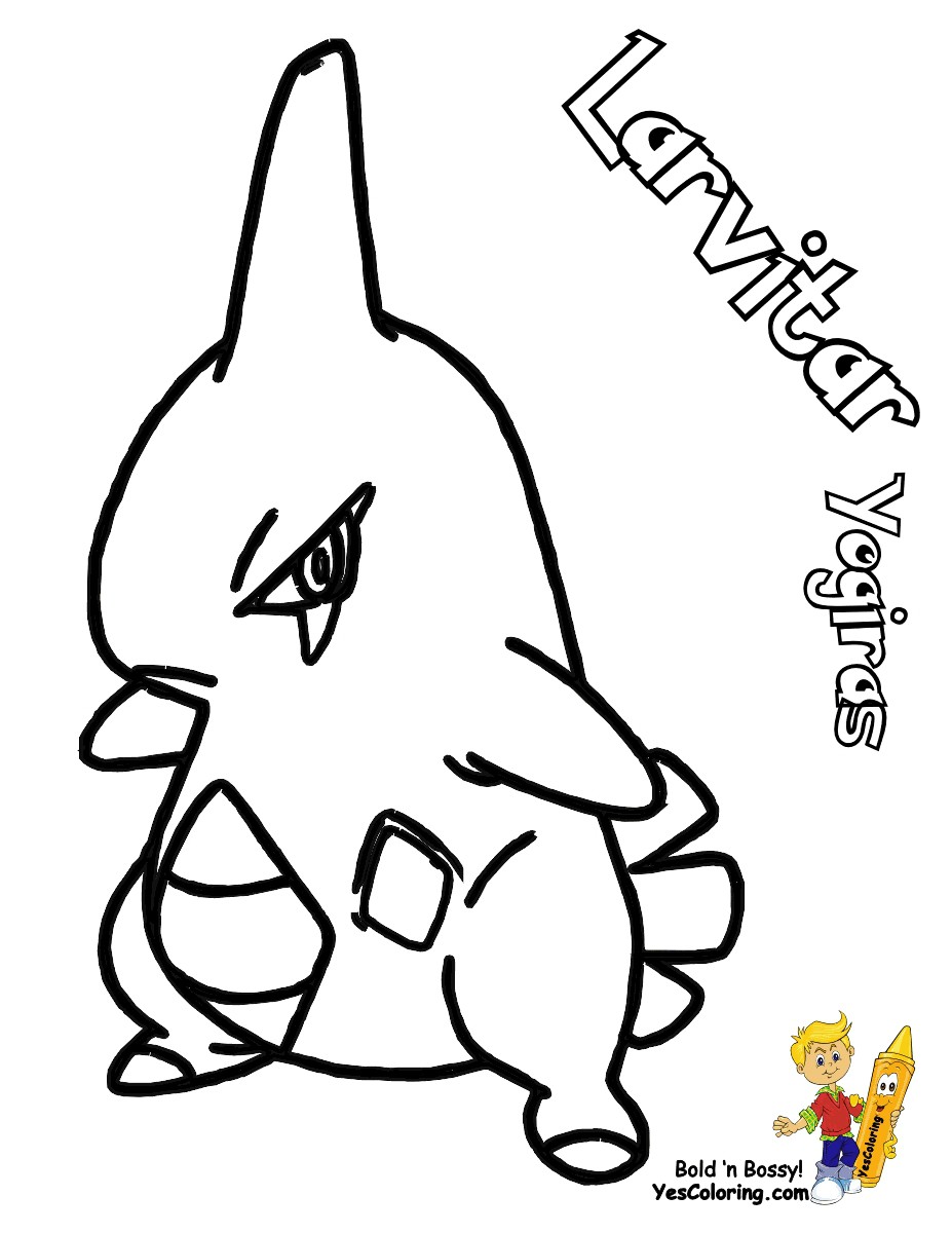 Elegant pokemon coloring pages tyranitar 9