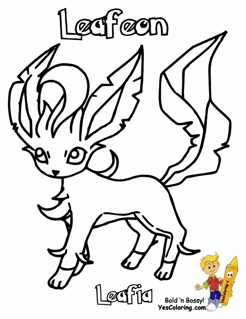 Leafeon Coloring Pages 56 with Leafeon Coloring Pages