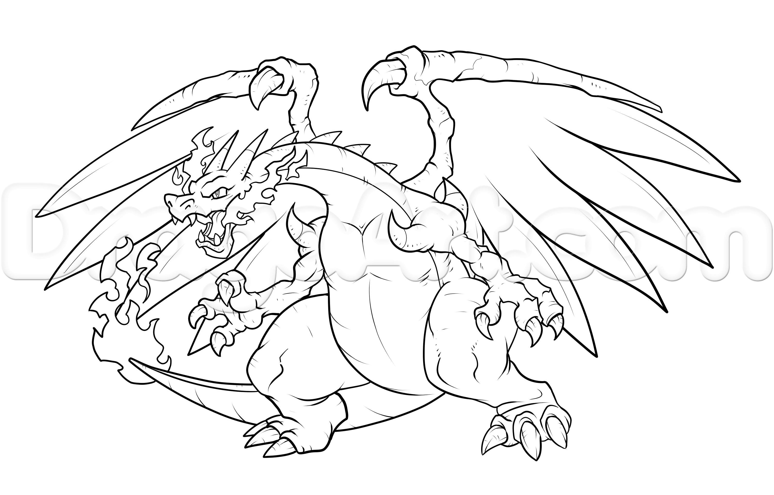 Pokemon Coloring Pages Mega Charizard X Ex Y Pokemon Mega