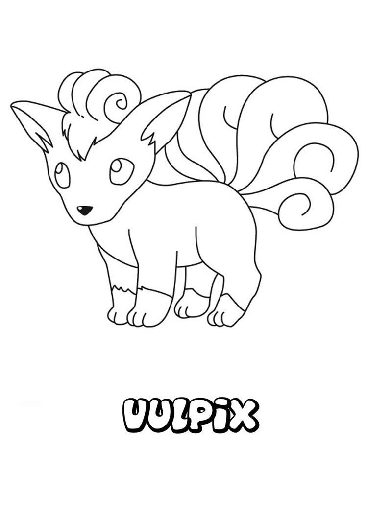 Vulpix Pokemon coloring page More Pokemon Coloring pages on hellokids