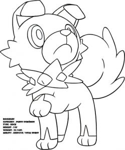 Pokemon Coloring Pages Rockruff | BubaKids.com