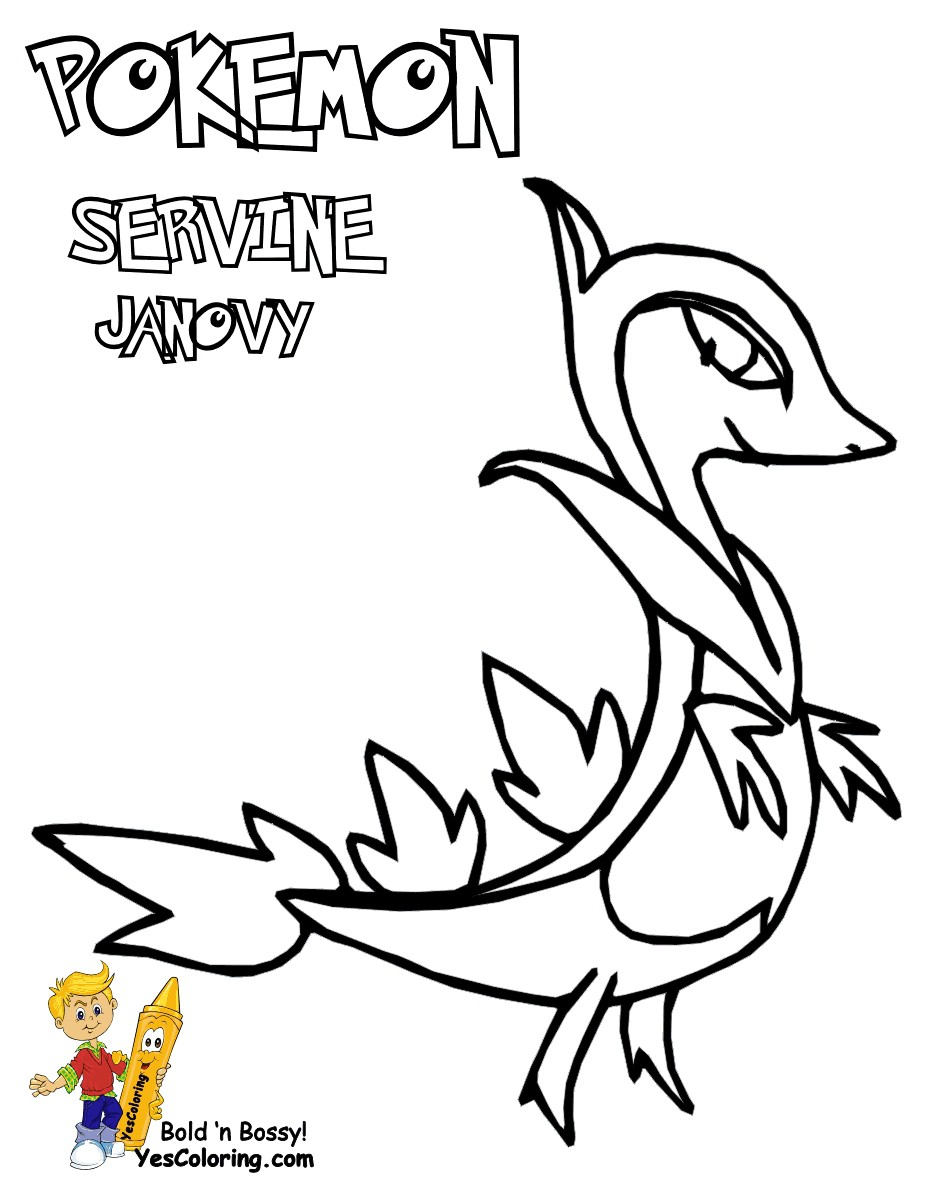 Best of pokemon servine coloring pages 1