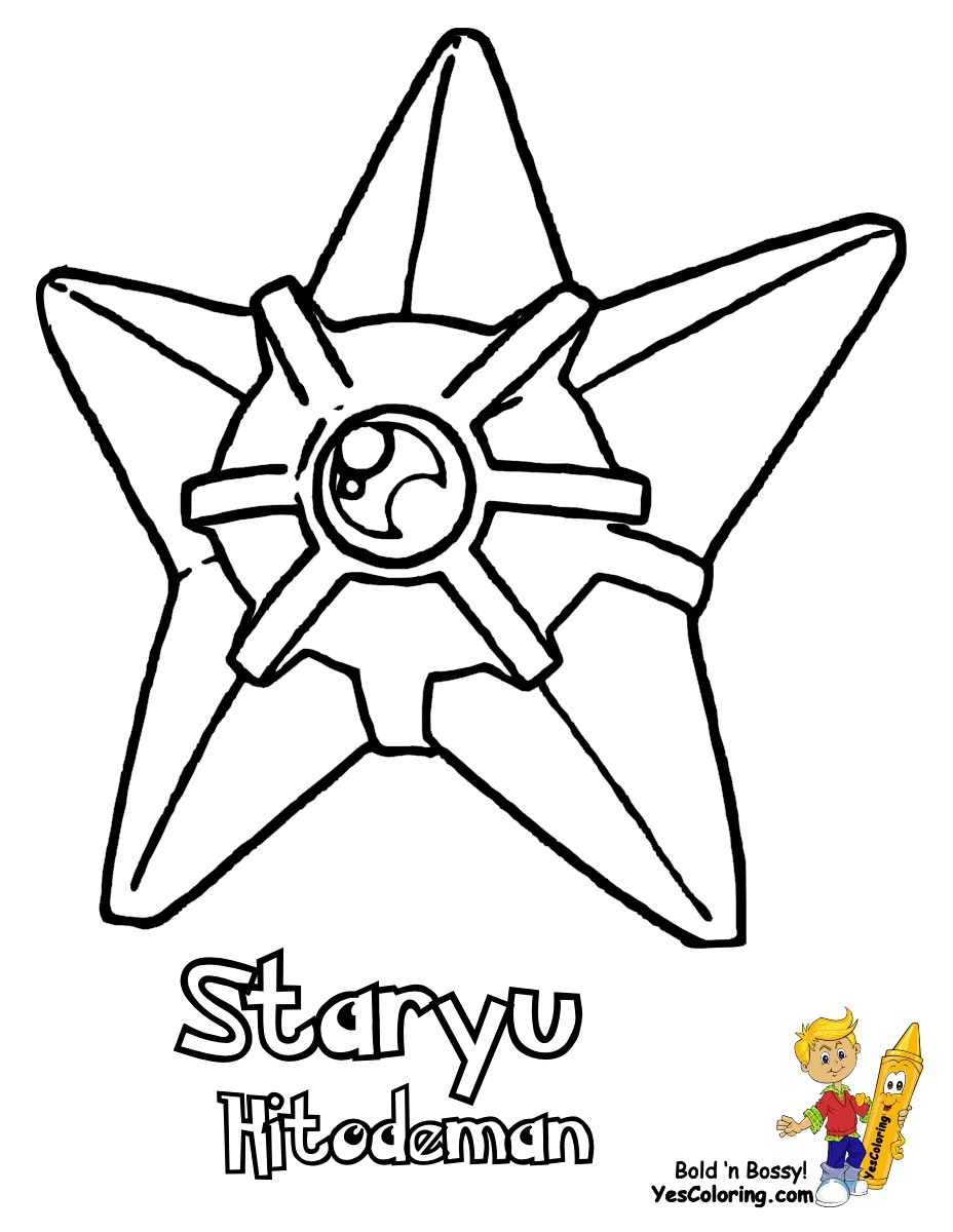 Print Out Pokemon Staryu at YesColoring