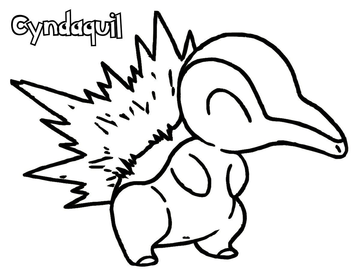 New pokemon coloring pages cyndaquil 7