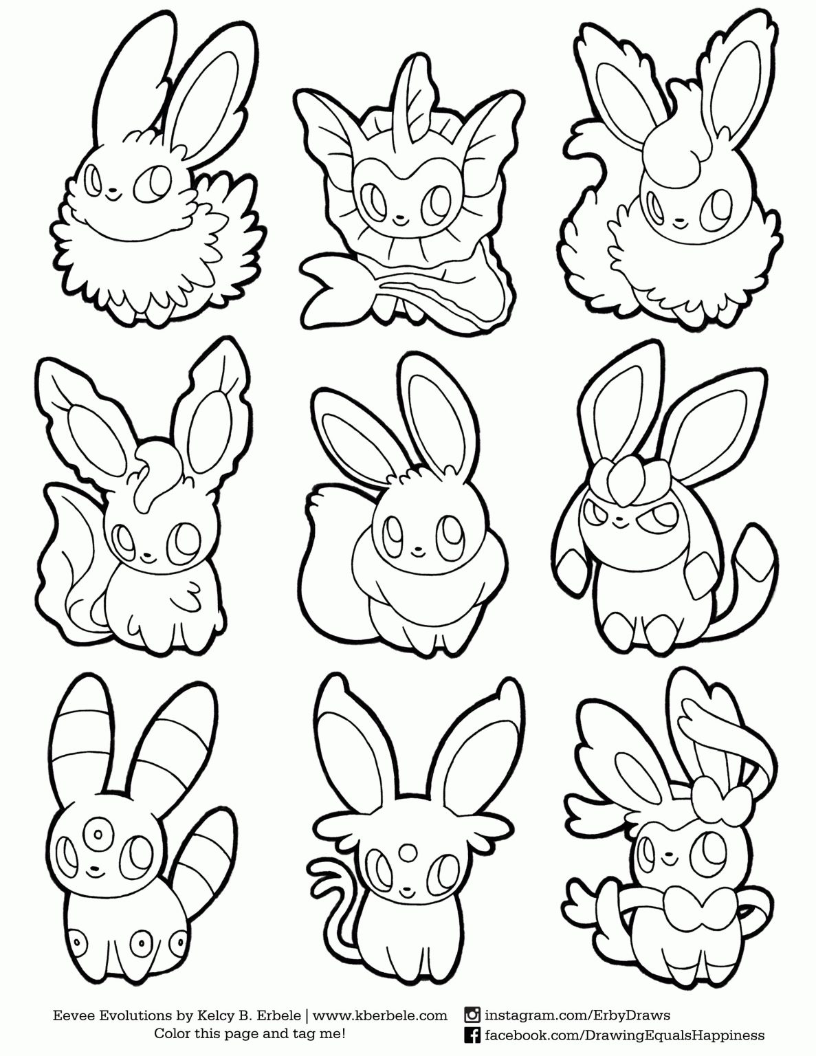 Pokemon Evolution Coloring Pages | BubaKids.com
