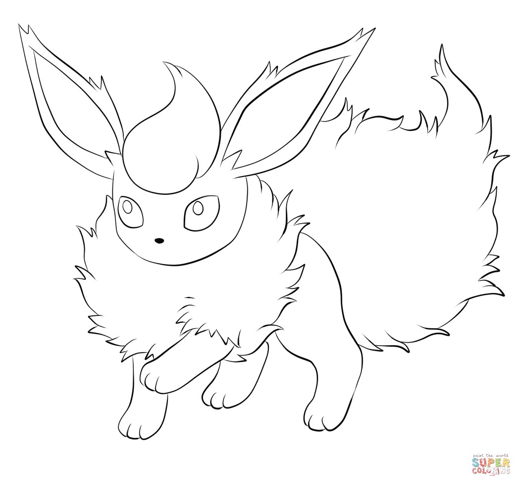 Flareon Coloring Pages 80 with Flareon Coloring Pages