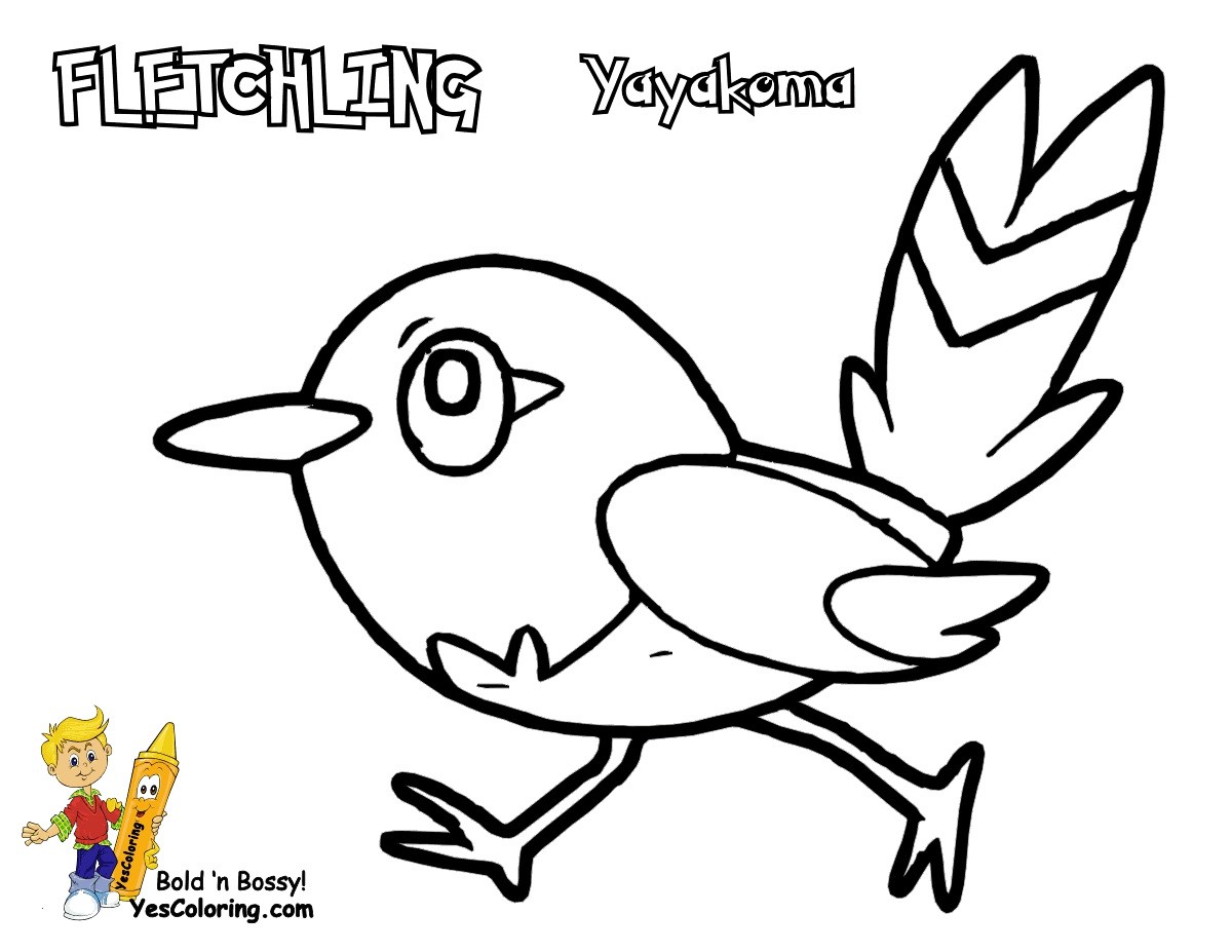 Pokemon Xy Coloring Pages Awesome Fletchling Coloring Pages to Print