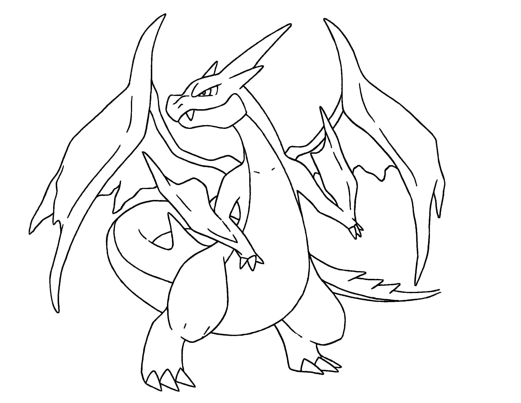 Mega Charizard Pokemon Coloring Pages Mehr
