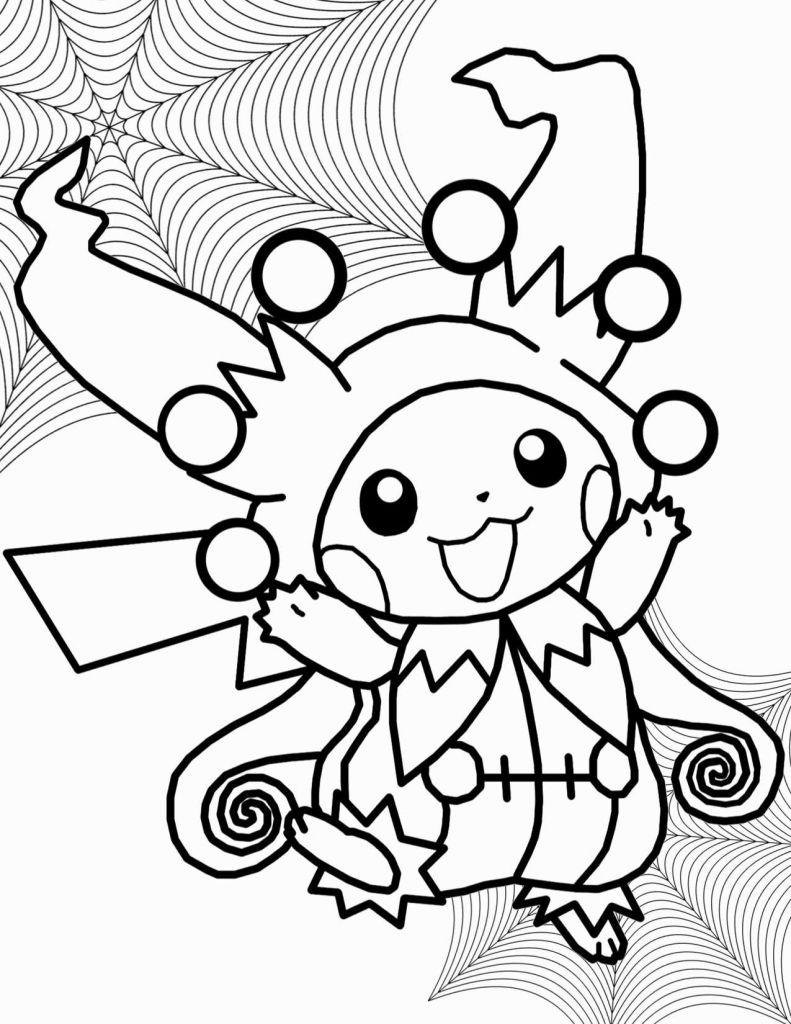 Pokemon Halloween Coloring - BubaKids.com