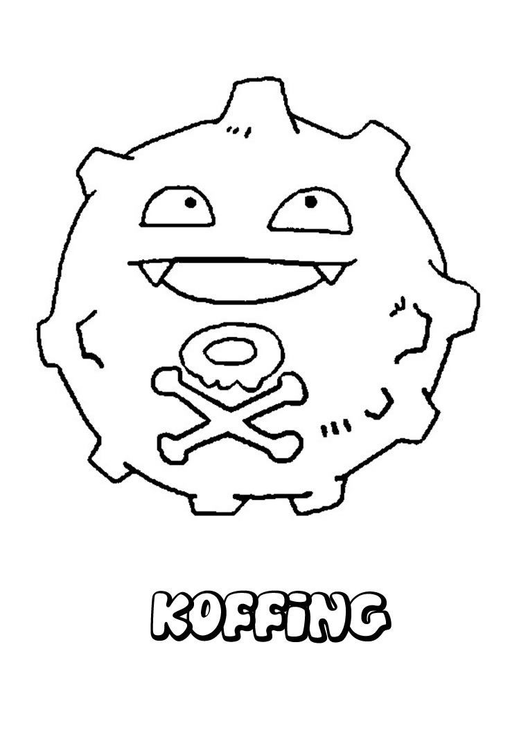 Koffing Pokemon coloring page