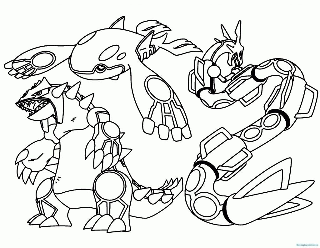 Pokemon Kyogre Coloring Pages - BubaKids.com