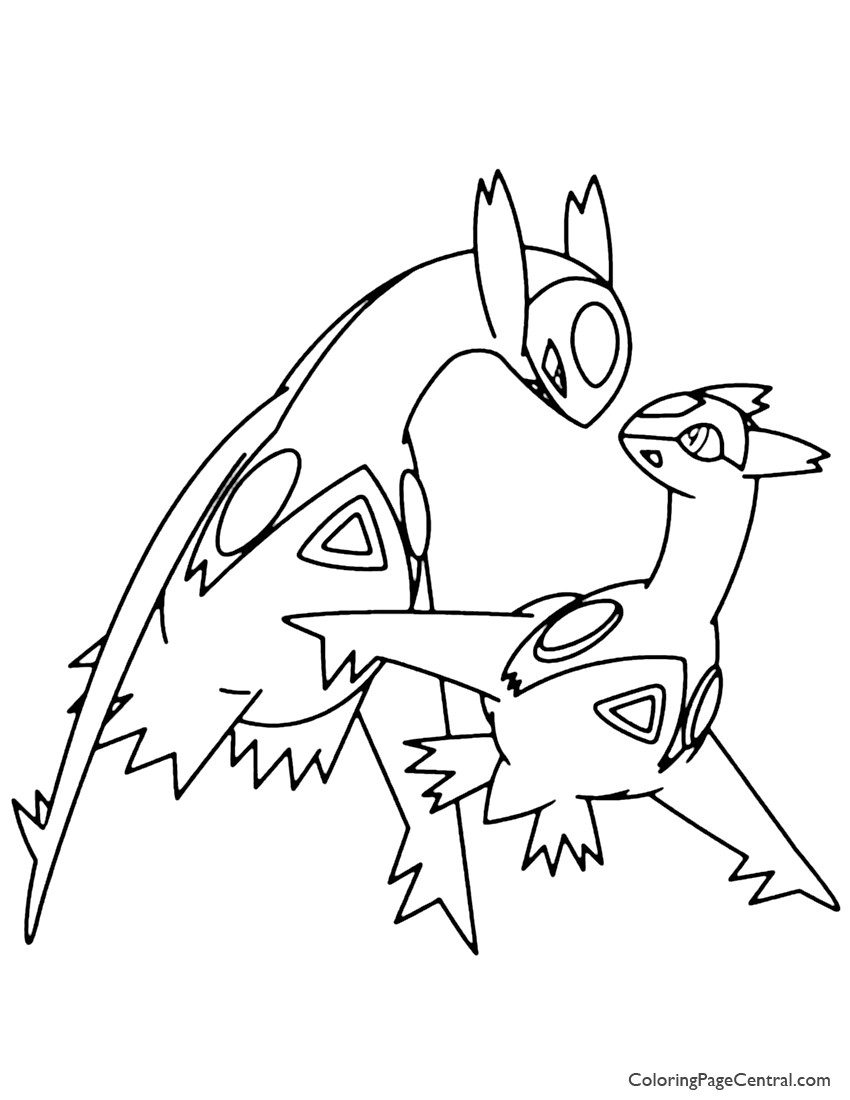 plete Latias And Latios Coloring Pages Pokemon Page 01 Central