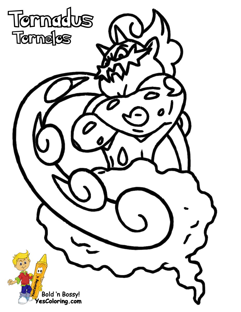Tornadus Black And White Pokemon Coloring Page at YesColoring