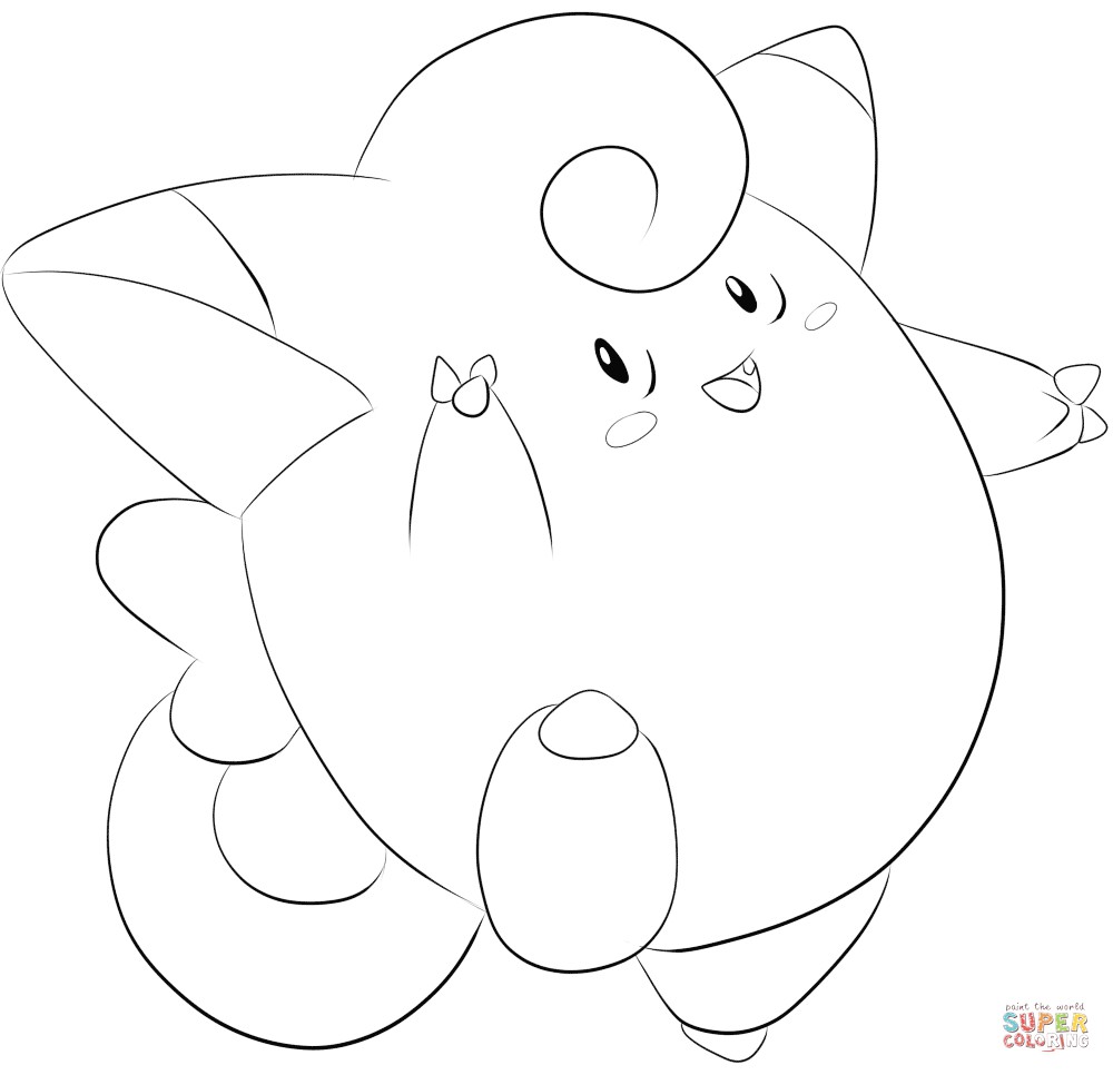 the Clefairy coloring pages