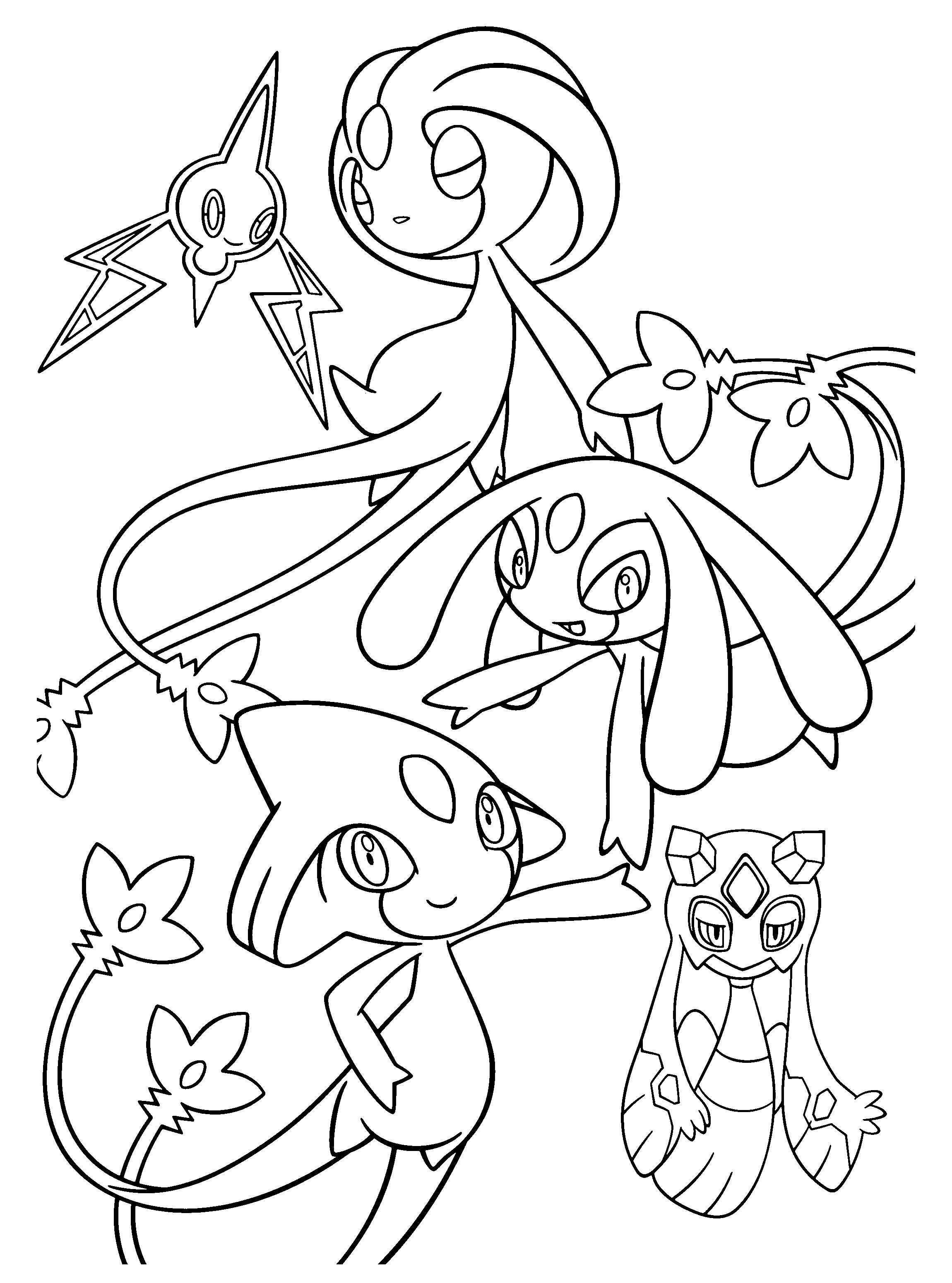 Old Fashioned Pokemon Mesprit Azelf And Uxie Coloring Pages Sketch
