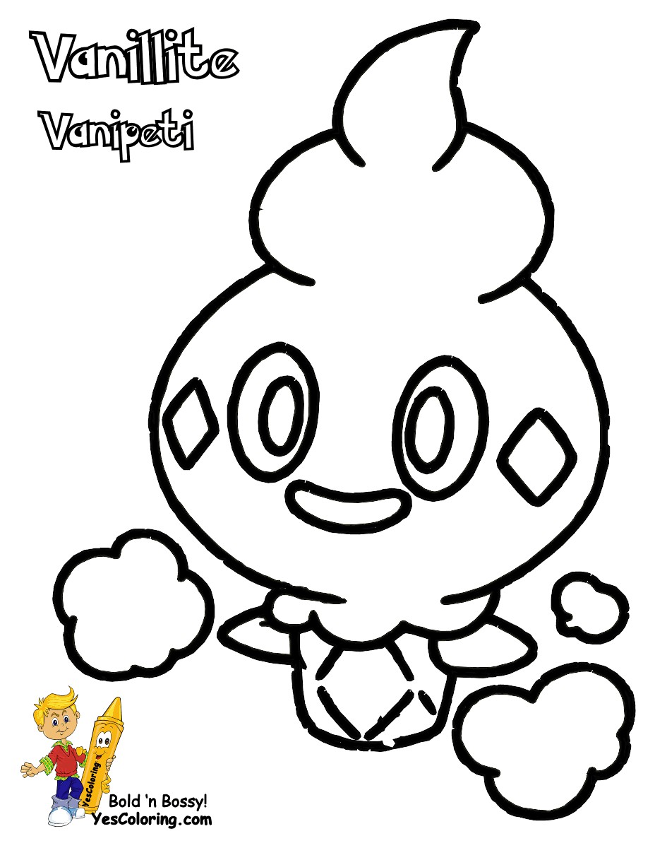 Vanillite Pokemon To Color In at YesColoring