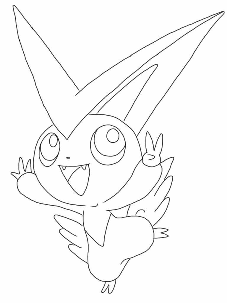 768x1024 Free Victini Pokemon coloring page Visit the website for a larger