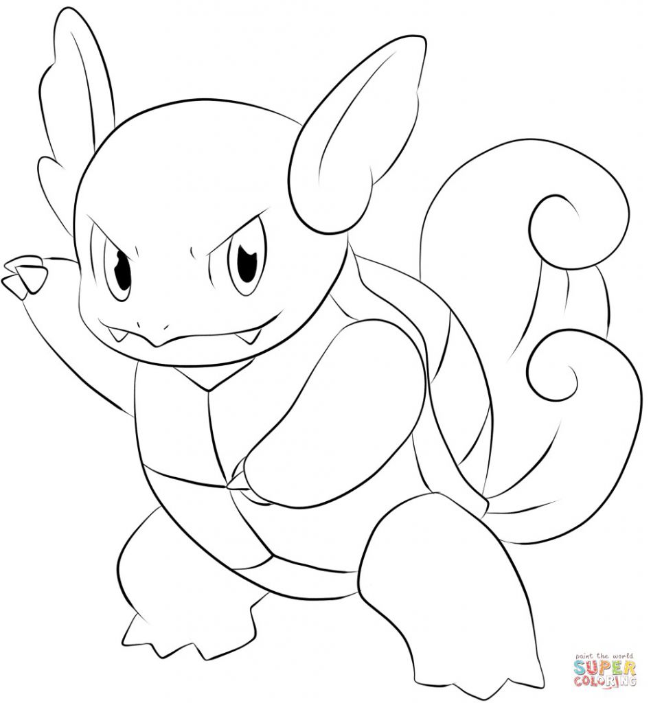 Pokemon Wartortle Coloring Pages | BubaKids.com