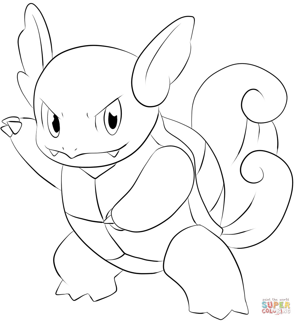 Pokemon Coloring Pages Wartortle 05