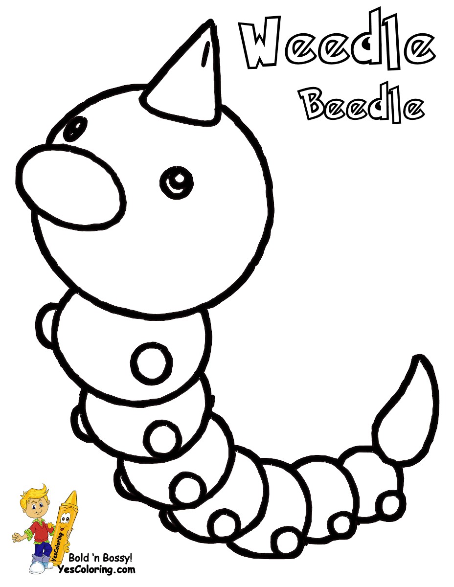 coloring pages weedle