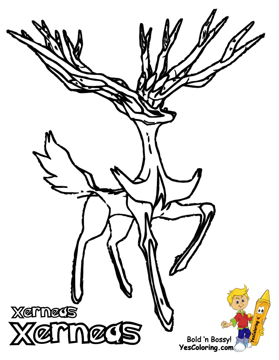 Xerneas Pokemon Pitcher Coloring