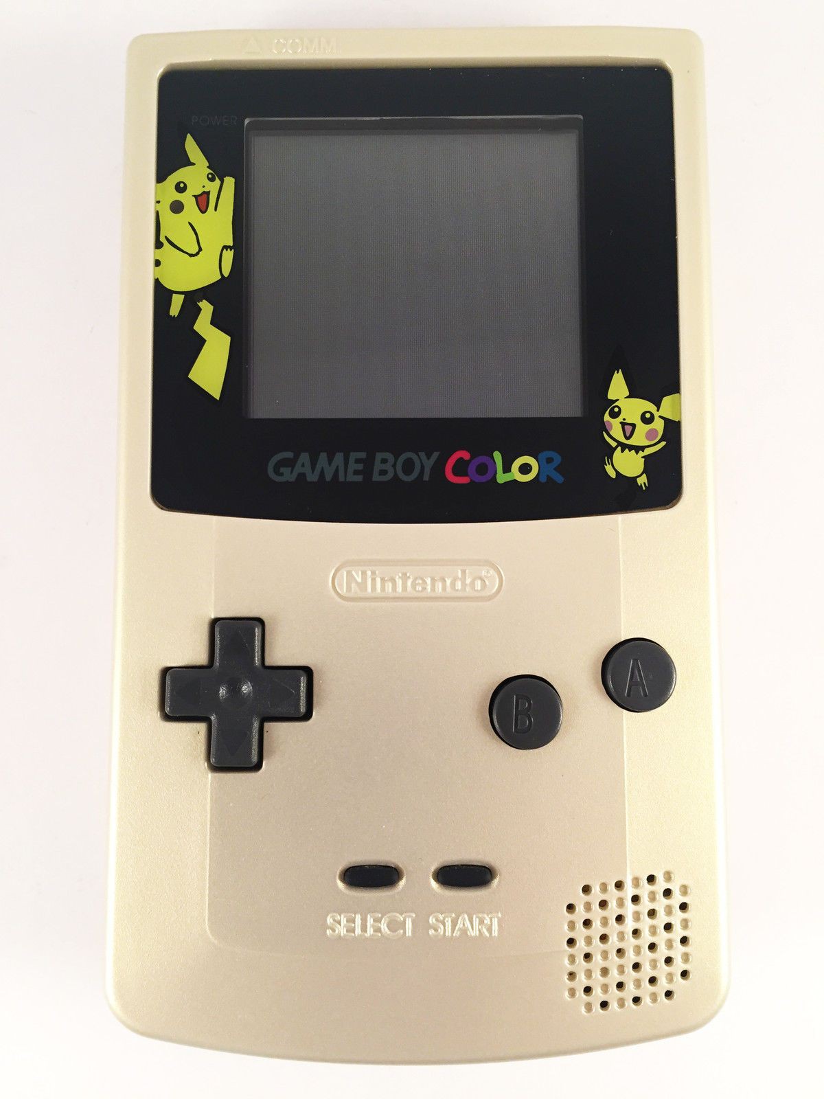 NINTENDO GAME BOY COLOR Gold Pokemon Edition Gameboy Colour FULLY REFURBISHED