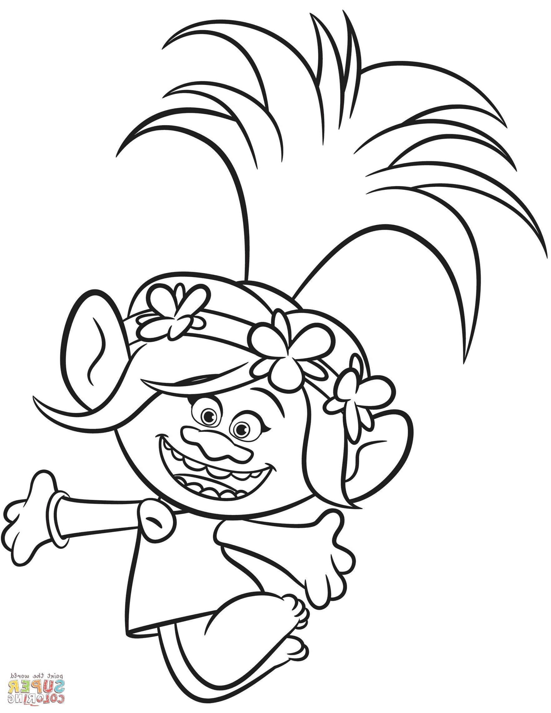 Printable Coloring Pages Of The Trolls thetunit