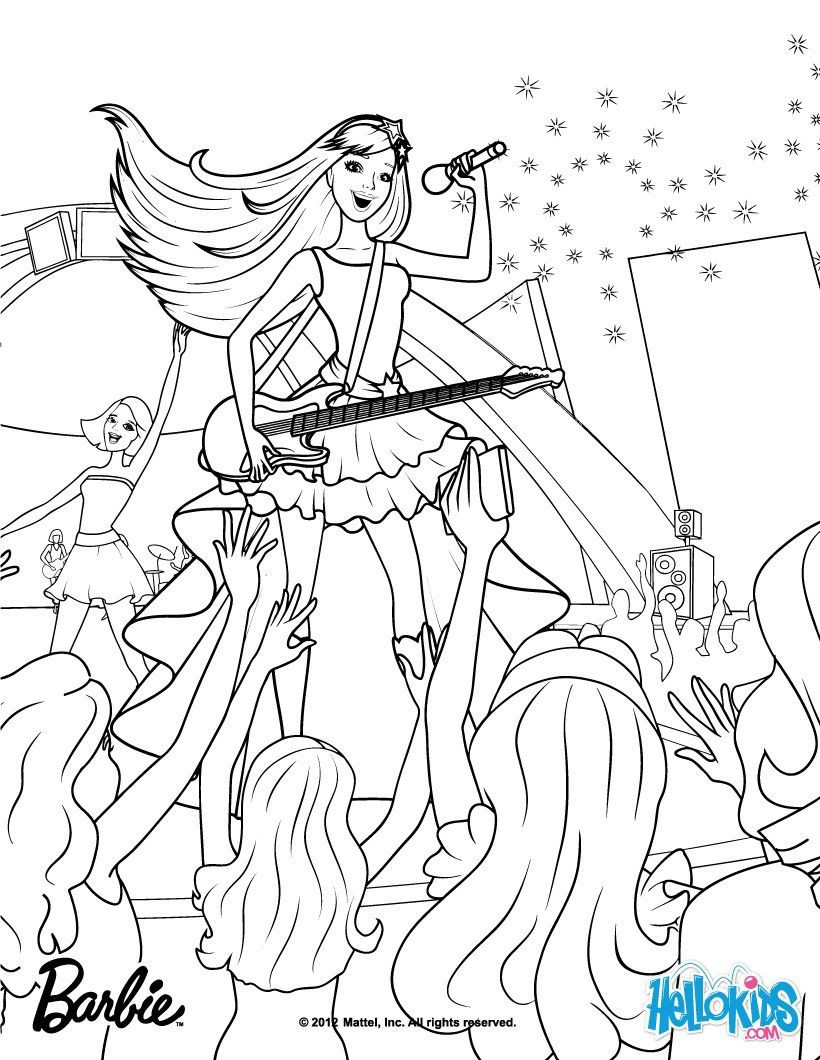 princess and the popstar coloring pages 1