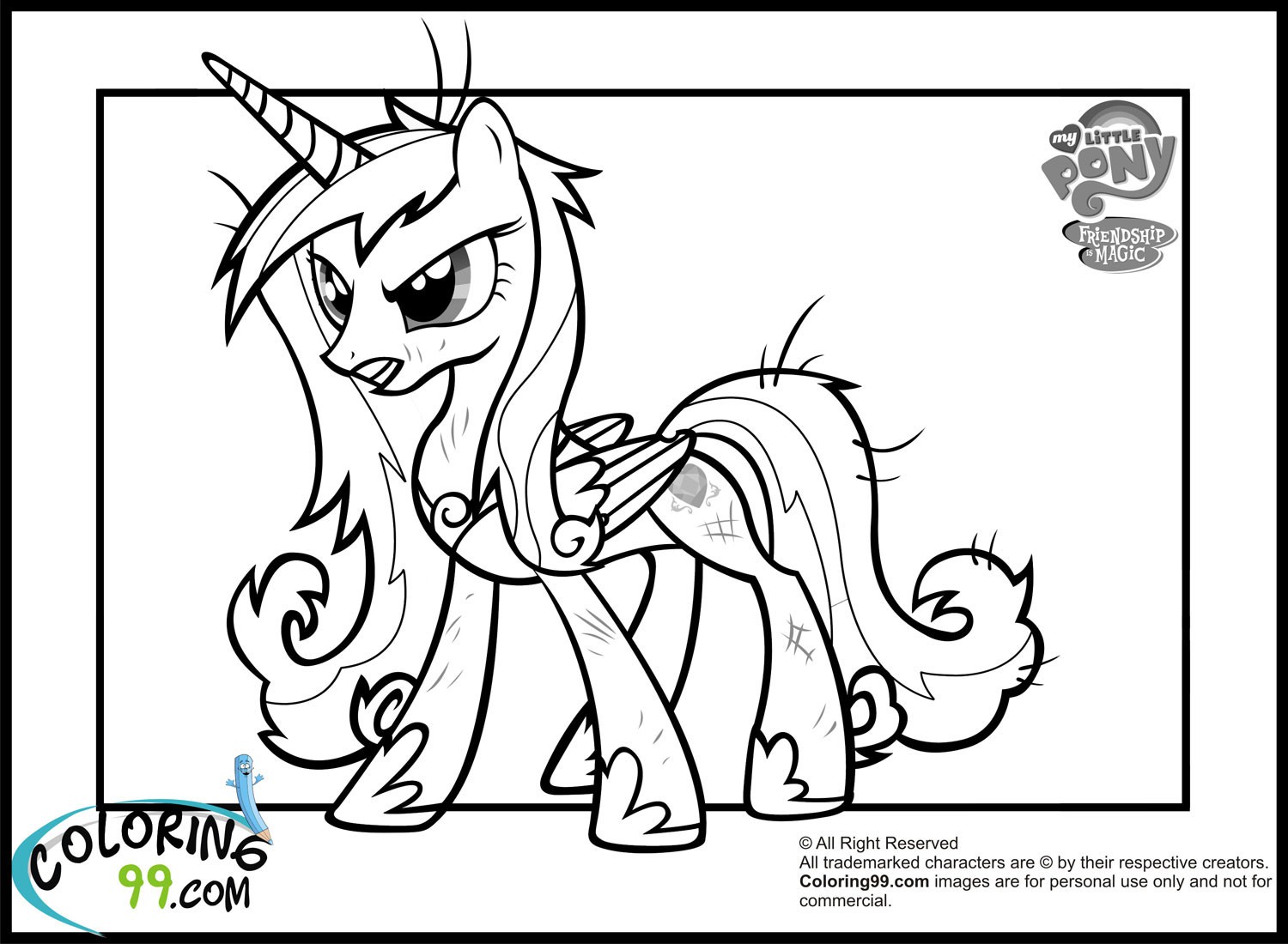 My Little Pony Coloring Pages Princess Cadence Wedding 17