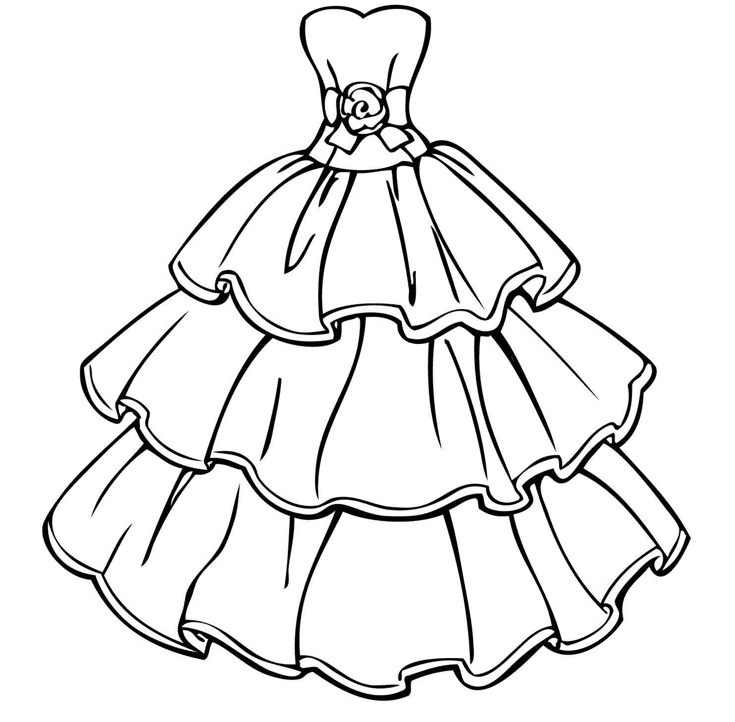 Wedding Dress Coloring Pages 