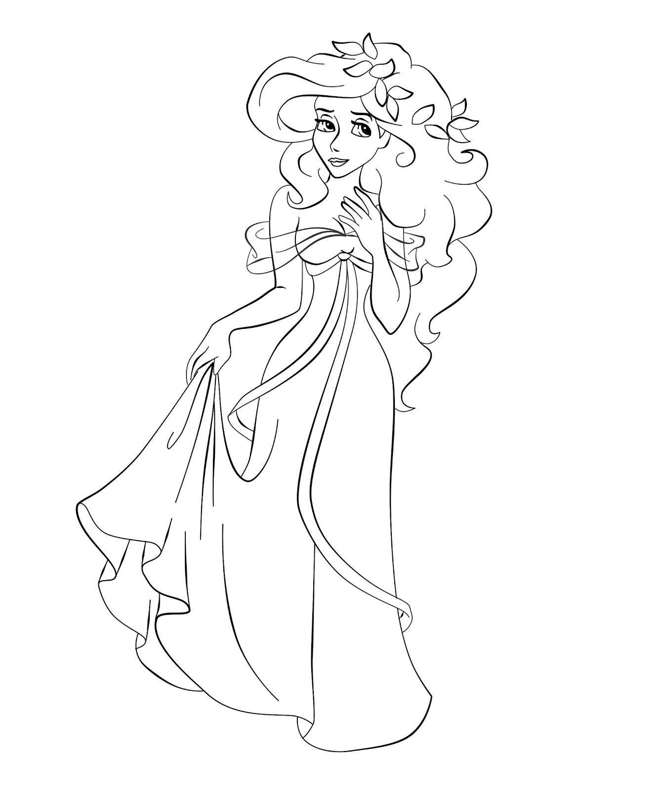 free coloring pages Princess Giselle Coloring Pages Disney Cartoon Character of Disney Enchanted Coloring