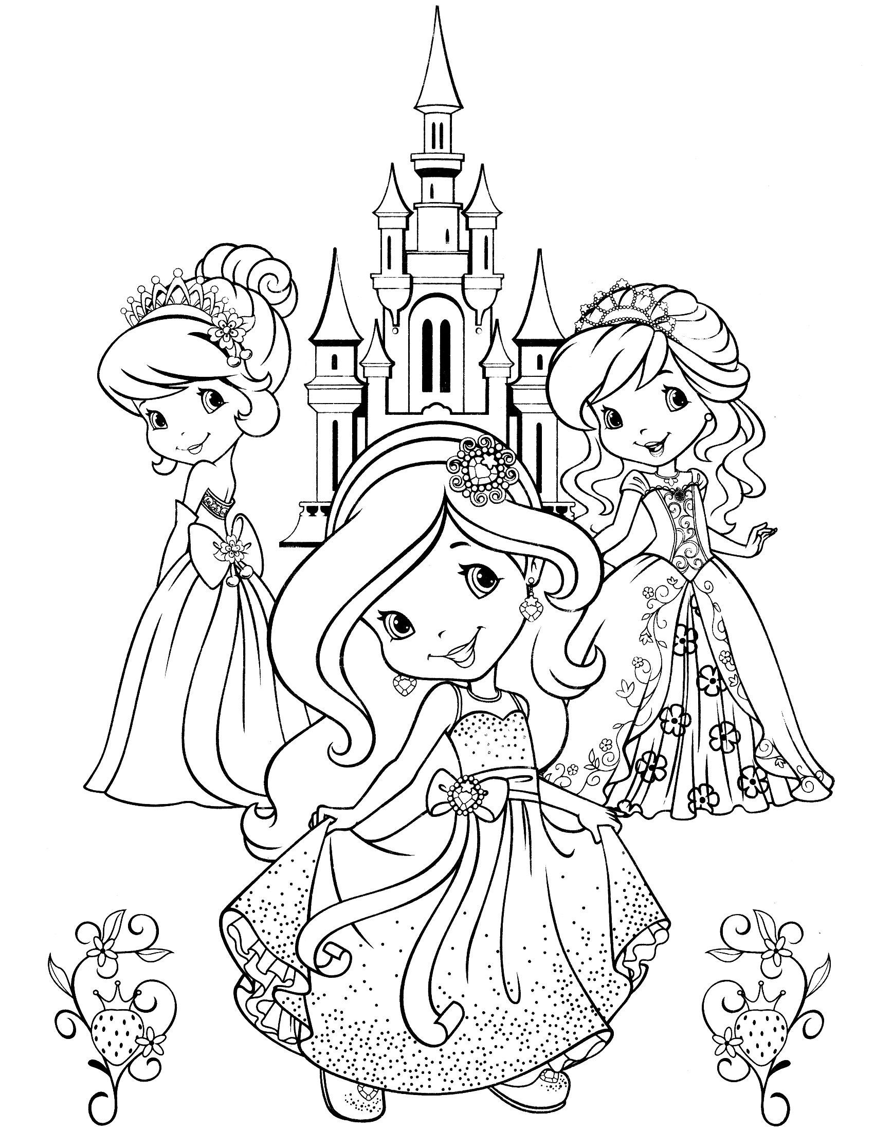strawberry shortcake coloring page