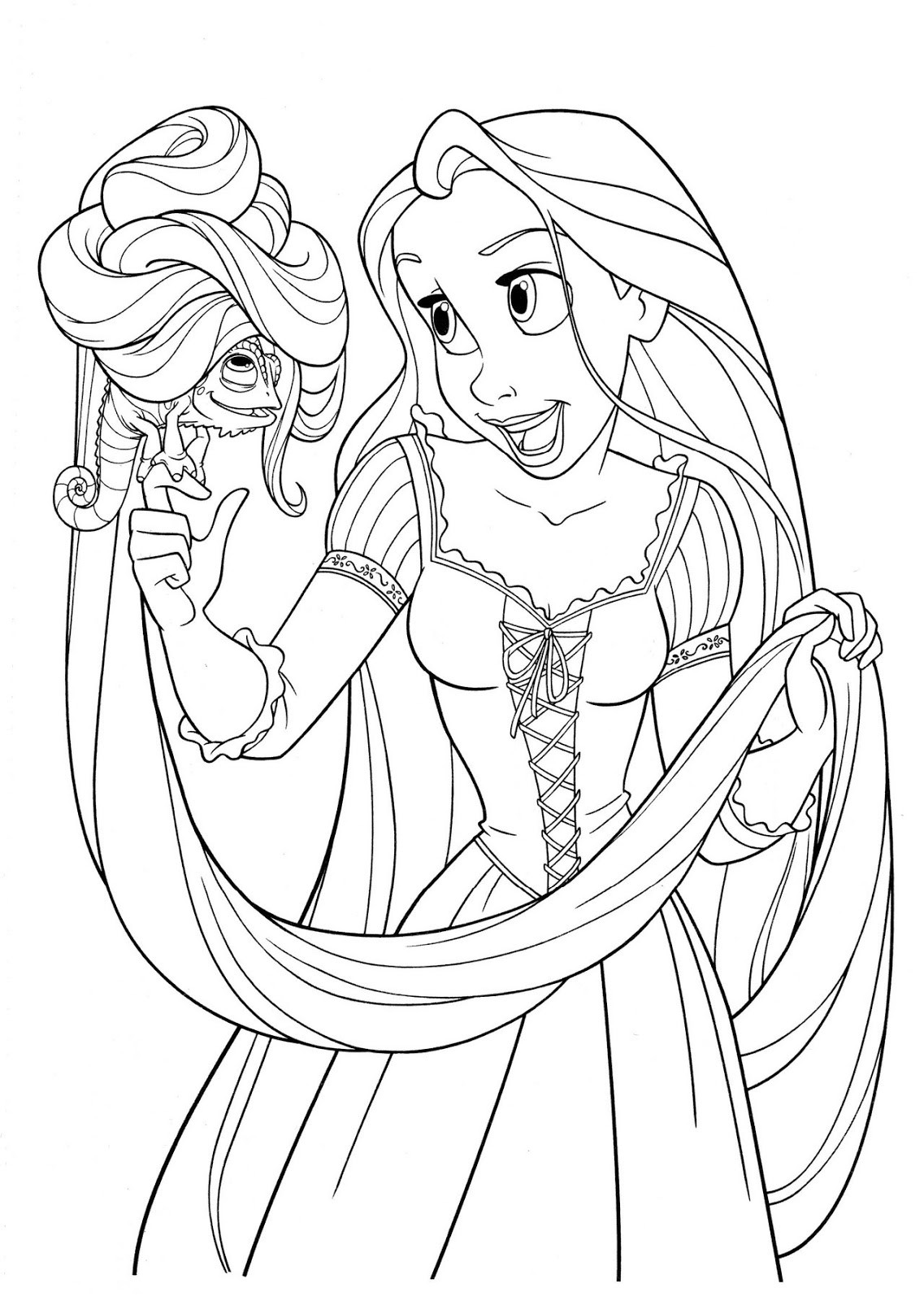 Tangled Rapunzel Coloring Pages