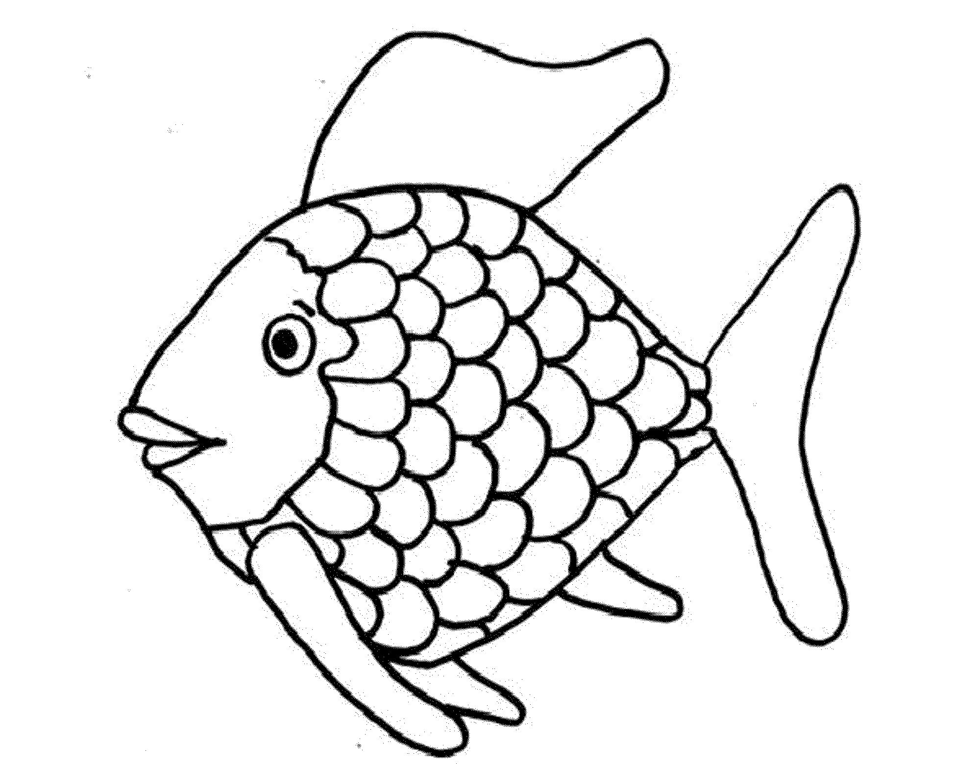 Rainbow Fish Color Page Best to Color and Print for Free Refrence Preschool Rainbow Fish