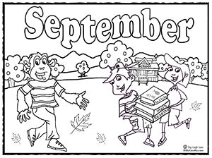 september coloring sheets and activities Back To School September Coloring Pag