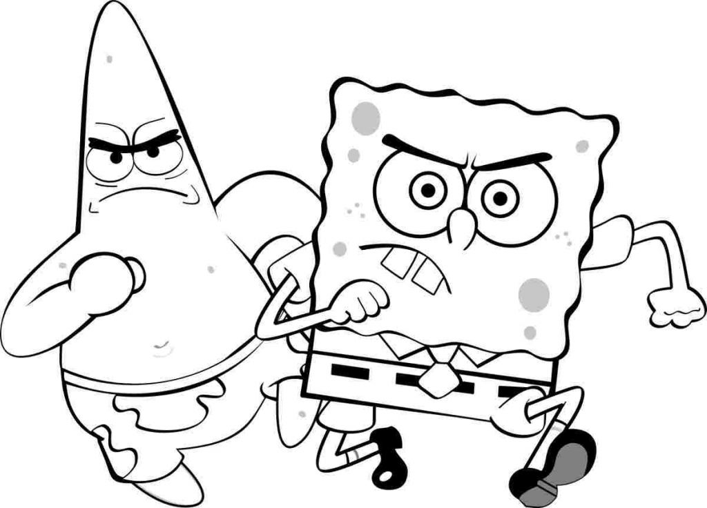 Spongebob and Patrick Coloring Pages to Print | BubaKids.com
