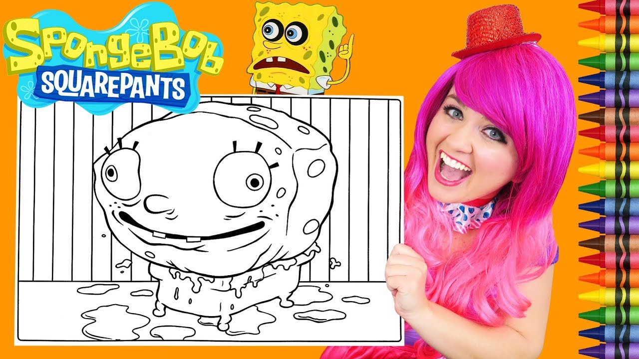Coloring SpongeBob Squarepants Silly GIANT Coloring Book Page Crayola Crayons