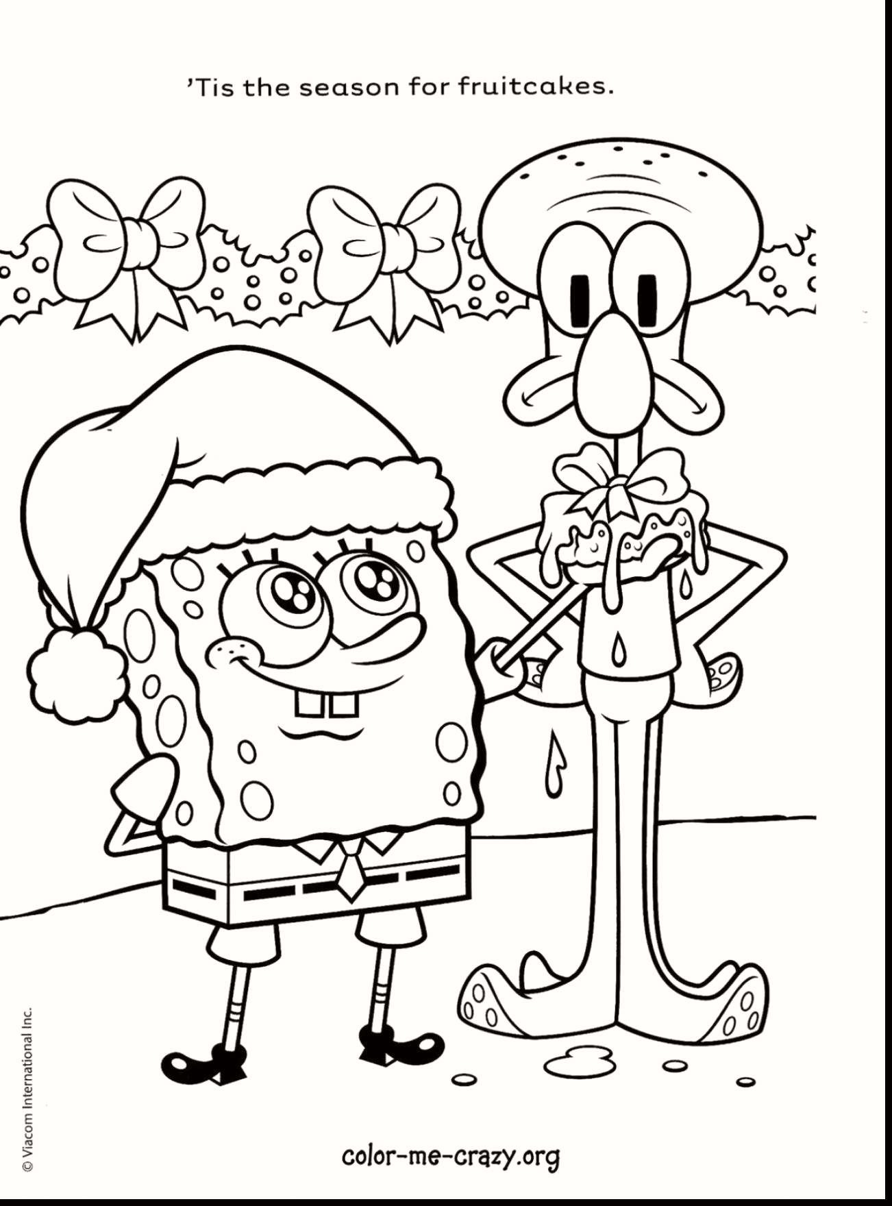Spongebob Christmas Coloring Pages Awesome Petitive Holiday Coloring Pages for Adults Unknown 35 Lovely Spongebob